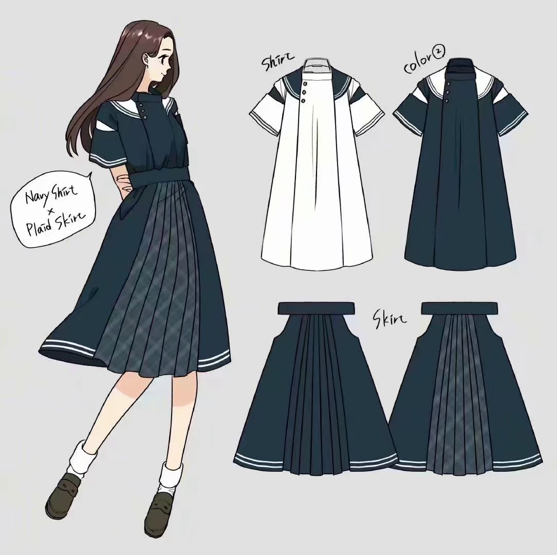 服裝設(shè)計(jì) 和風(fēng) jk